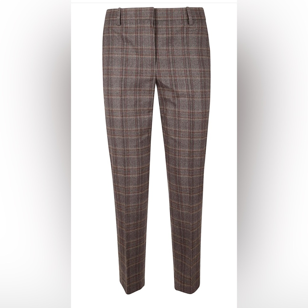 Theory women’s trousers. Multi Griffon Plaid. Size 2. NWT